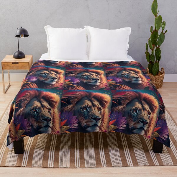 Item preview, Vibrant Lion in its Natural Habitat designed and sold by idreamaboutcats.