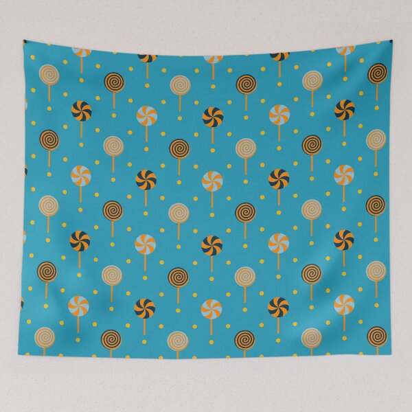 Aperçu de l'œuvre Patter de bonbons de style rétro avec des couleurs vintage créée et vendue par Patternomania.