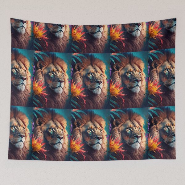 Artikelvorschau, Jungle's Vibrant Predator Lion entworfen und verkauft von idreamaboutcats.
