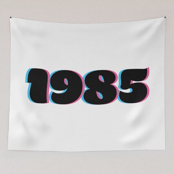 Item preview, 1985 Birth Year Date Anaglyph 3D Effect Image Text Typography Design designed and sold by SleepingInCo.
