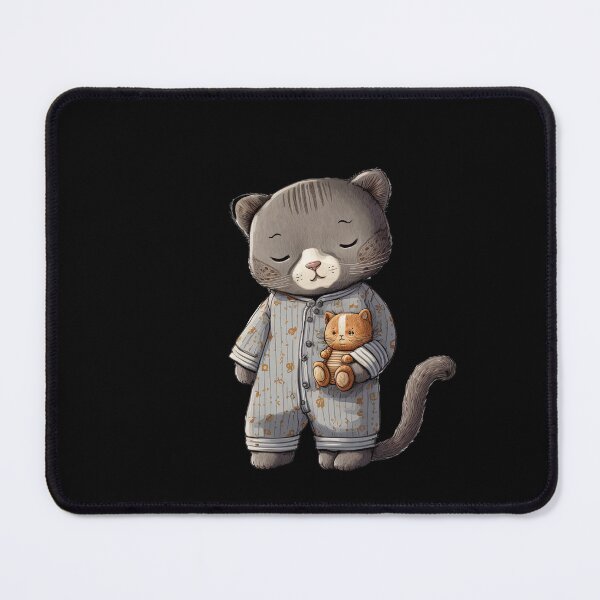 Item preview, Cute cat in pyjamas sleepy ready for bedtime very cute animal pajamas designed and sold by AnimalArtPhotos.
