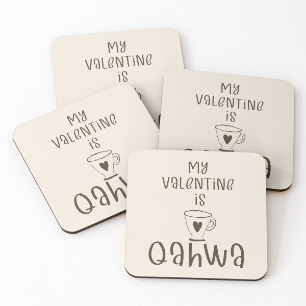 Item preview, My Valentine is Qahwa (dark design for lighter base) designed and sold by EmeraldeaArt.