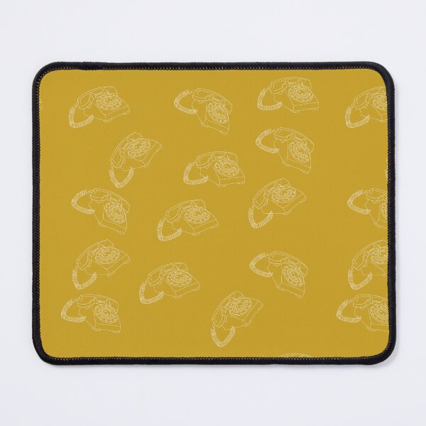 Item preview, Rotary Telephone Pattern in Mustard Yellow designed and sold by Christine Crawford.