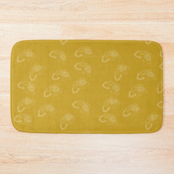 Item preview, Rotary Telephone Pattern in Mustard Yellow designed and sold by Christine Crawford.
