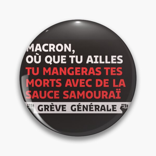 Item preview, Macron eats your dead with samurai sauce designed and sold by Hellogrise.
