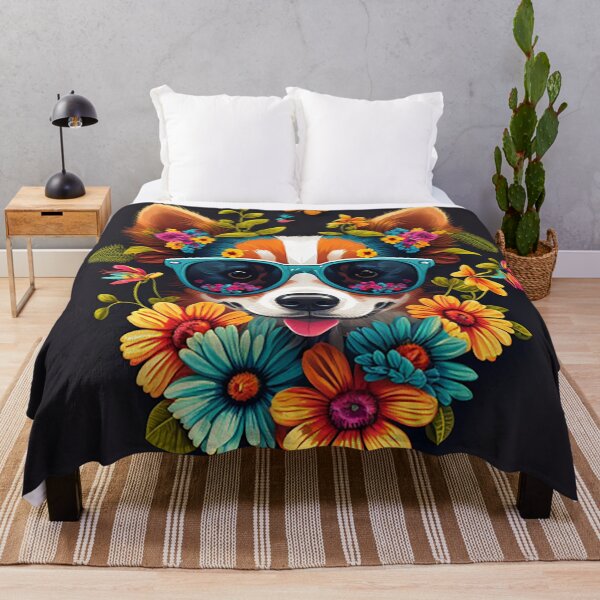 Item preview, Beautiful dog art with flowers designed and sold by Maryberry96.