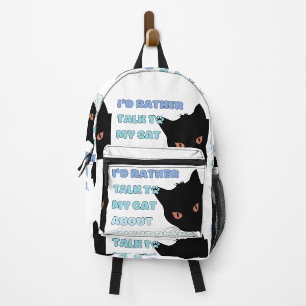 Item preview, I Would Rather Talk To My Cat About Flight Plans blue texts designed and sold by SpicyAviator.