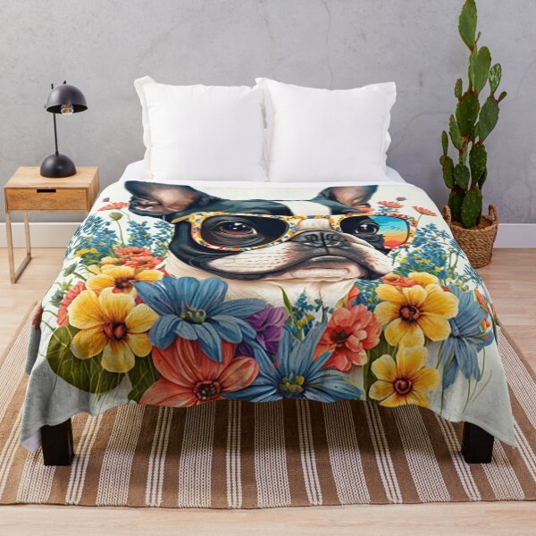 Item preview, Beautiful dog art work with flowers  designed and sold by Maryberry96.