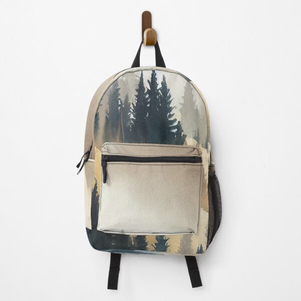 Item preview, Pine Tree watercolor landscape 3 designed and sold by Red Witch Art.