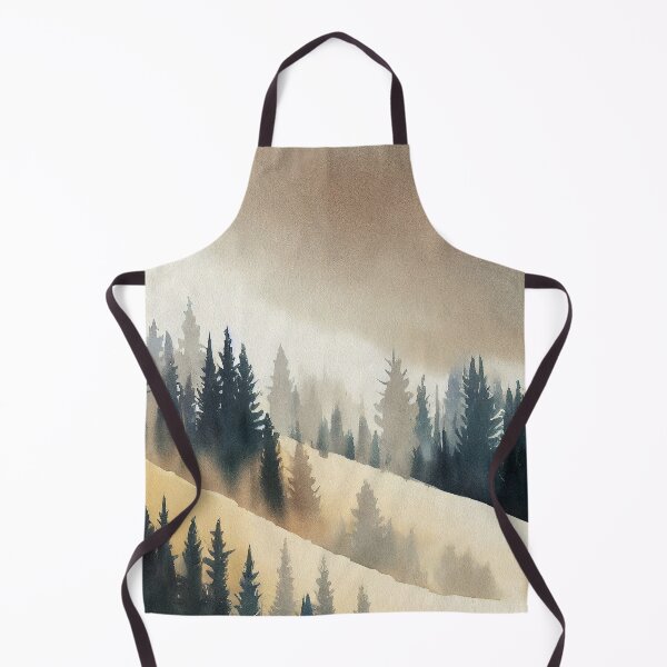 Item preview, Pine Tree watercolor landscape 3 designed and sold by Red Witch Art.
