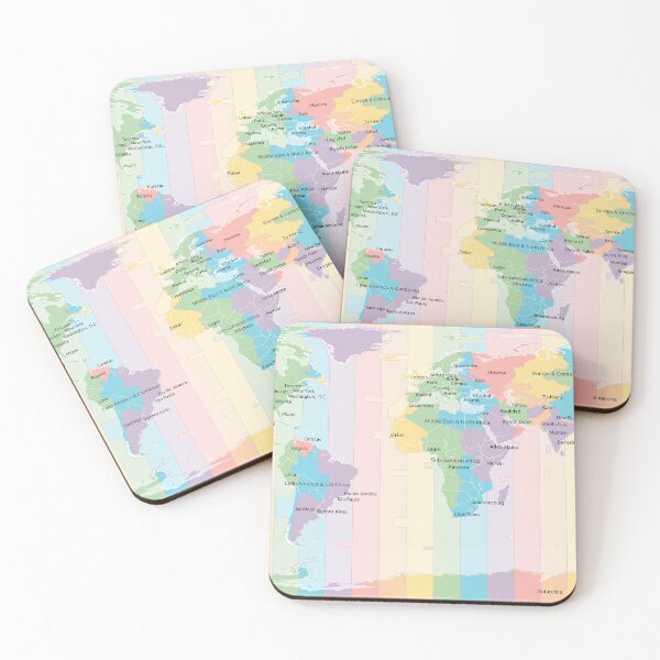 Item preview, Time Zones World Map - WGS84 designed and sold by maptheclouds.
