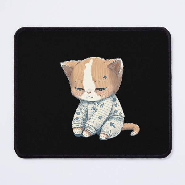 Item preview, Sleepy kitten in pyjamas ready for bedtime adorable animal pajamas designed and sold by AnimalArtPhotos.