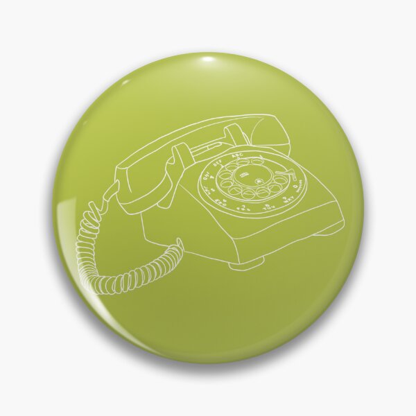 Artikelvorschau, Telefonmuster mit Wählscheibe in Limonem Grün entworfen und verkauft von Christine Crawford.