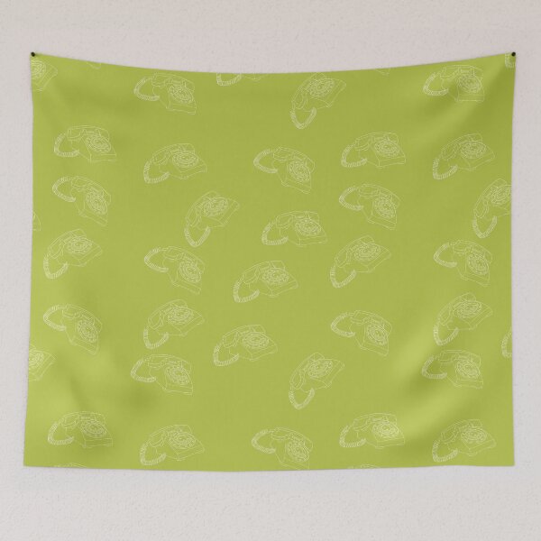 Item preview, Rotary Telephone Pattern in Lime Green designed and sold by Christine Crawford.