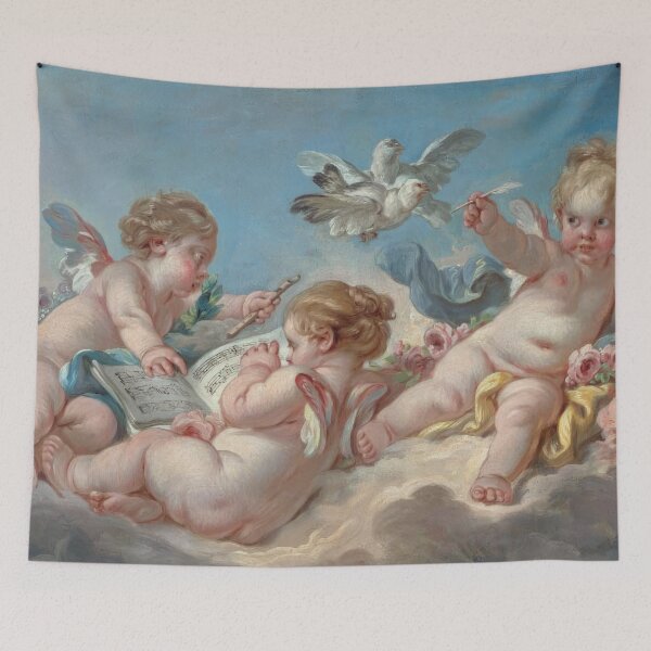 Item preview,  François Boucher  Putti making music, 1768  designed and sold by Onodera.
