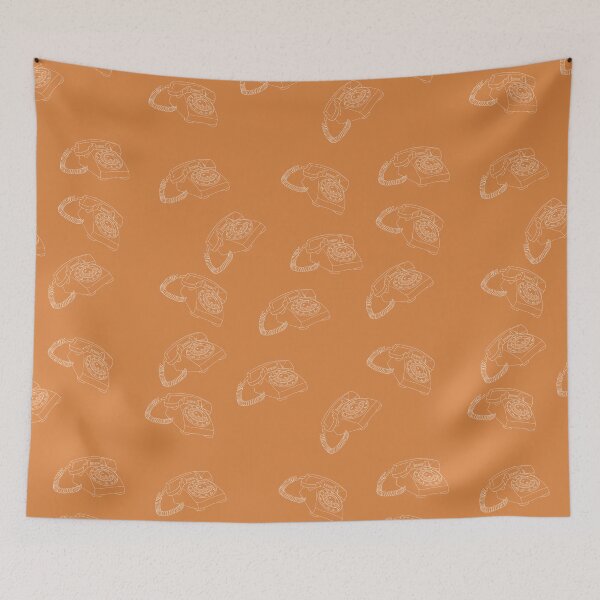 Item preview, Rotary Telephone Pattern in Orange designed and sold by Christine Crawford.