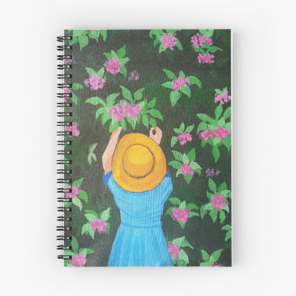 Item preview, "Floral Enchantment: A Beautiful Girl Plucking Pink Flowers in a Hat" designed and sold by Sparkline.