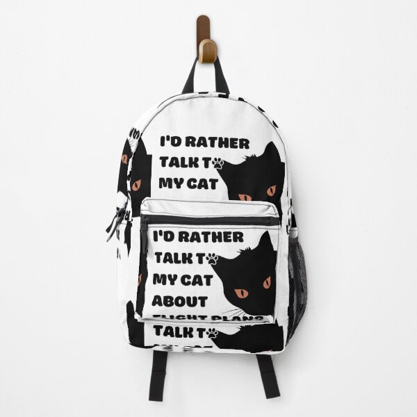 Item preview, I Would Rather Talk To My Cat About Flight Plans black texts designed and sold by SpicyAviator.