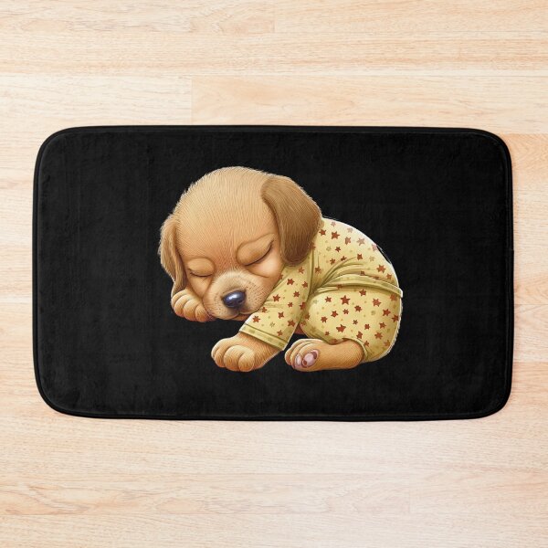 Item preview, Puppy wearing pyjamas sleeping ready for bedtime cute animal pajamas designed and sold by AnimalArtPhotos.