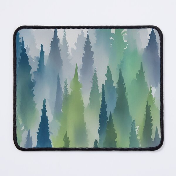 Item preview, Pine Tree watercolor landscape 4 designed and sold by Red Witch Art.