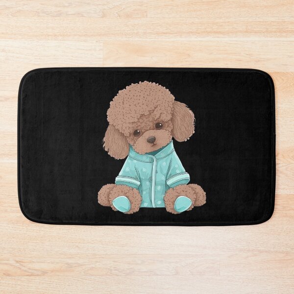 Item preview, Poodle wearing pyjamas sleeping ready for bedtime cute animal pajamas designed and sold by AnimalArtPhotos.