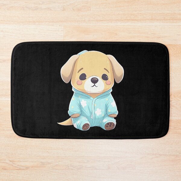 Item preview, Bedtime puppy wearing pyjamas sleeping ready for bed cute animal pajamas designed and sold by AnimalArtPhotos.