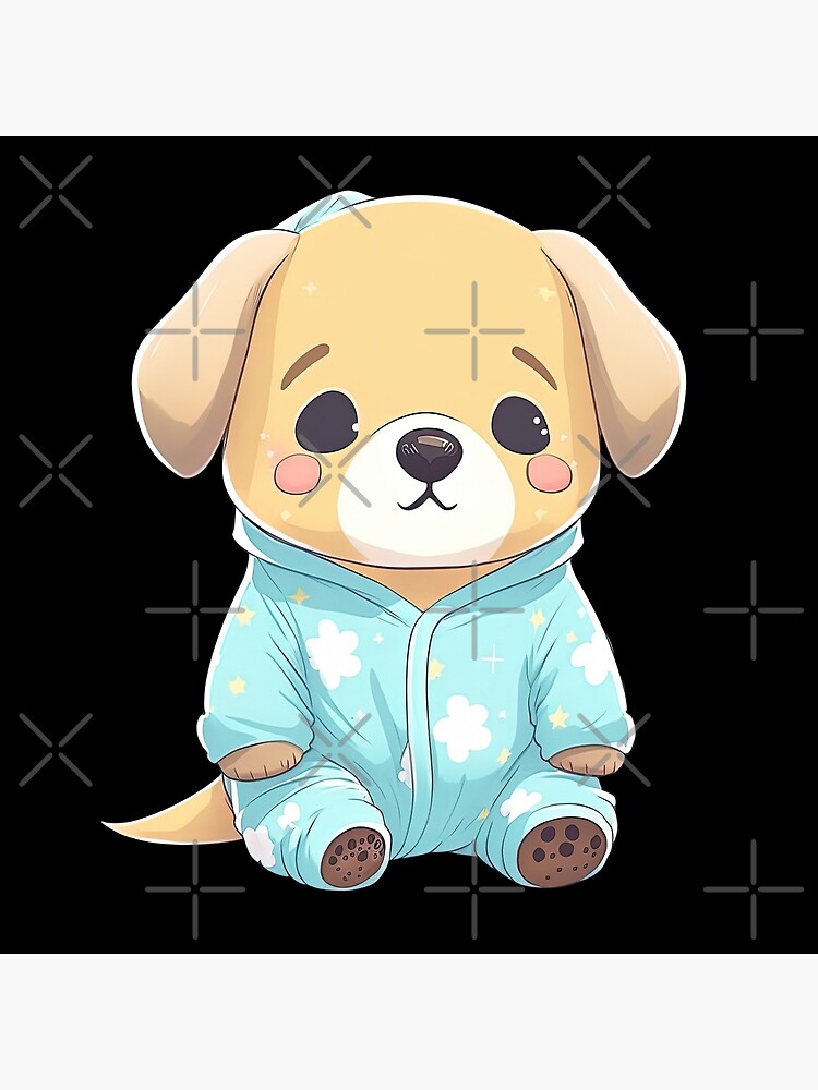 Puppy in pyjamas sleeping ready for bedtime cute animal pajamas Sticker  for Sale by AnimalArtPhotos