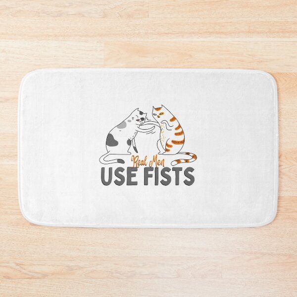 Item preview, Real Men Use Fists, Funny Cat designed and sold by medben.