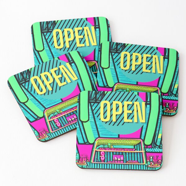 Item preview, The tiki bar wall art is open for service- Neon wall print designed and sold by MomyHasntShowrd.