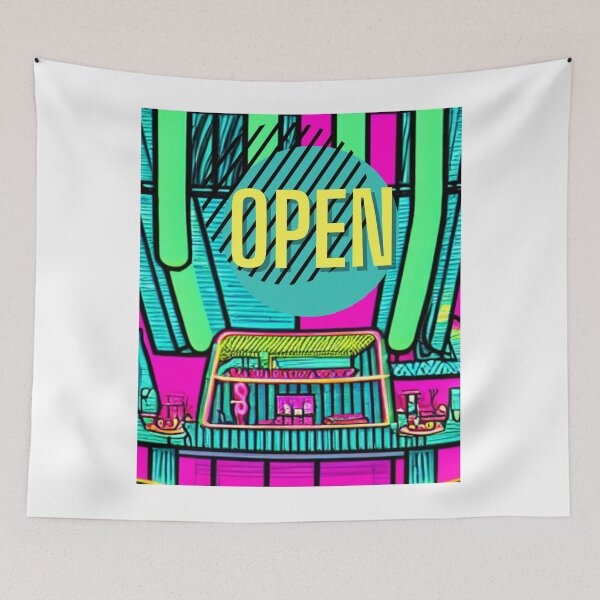 Item preview, The tiki bar wall art is open for service- Neon wall print designed and sold by MomyHasntShowrd.