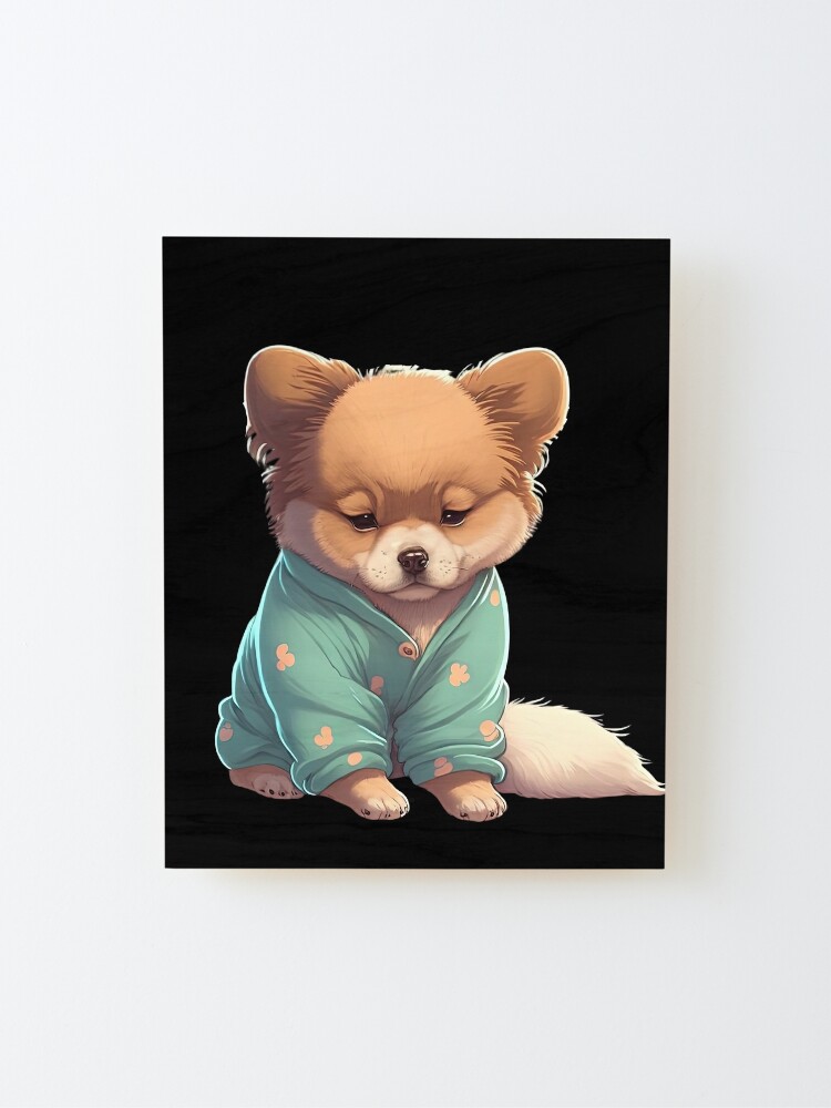 Puppy in pyjamas sleeping ready for bedtime cute animal pajamas Sticker  for Sale by AnimalArtPhotos