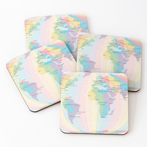 Item preview, Time Zones World Map - Mollweide designed and sold by maptheclouds.