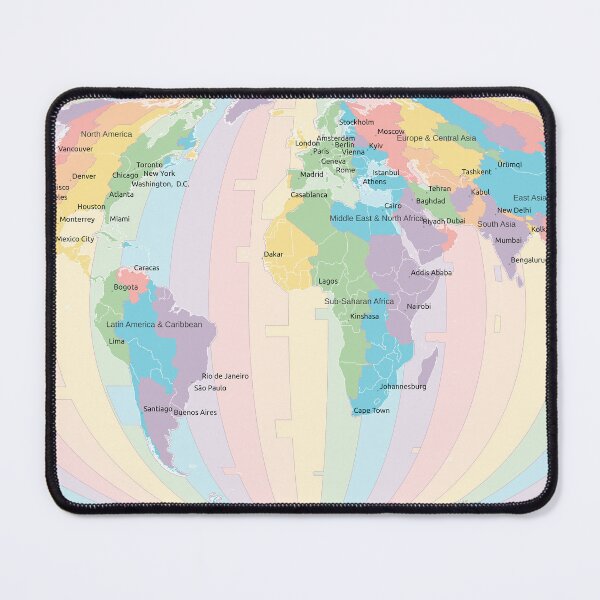 Item preview, Time Zones World Map - Mollweide designed and sold by maptheclouds.