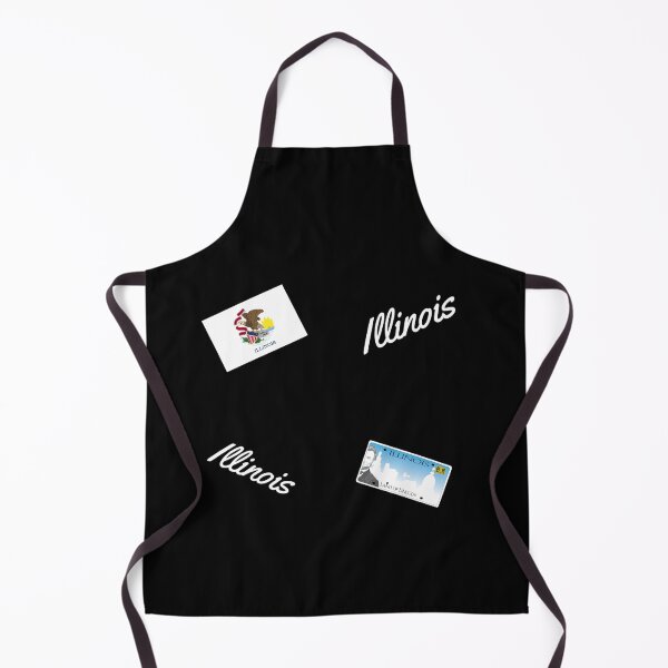 Item preview, Illinois DMV License Plate and State Flag Pattern designed and sold by Dude  Stuff.