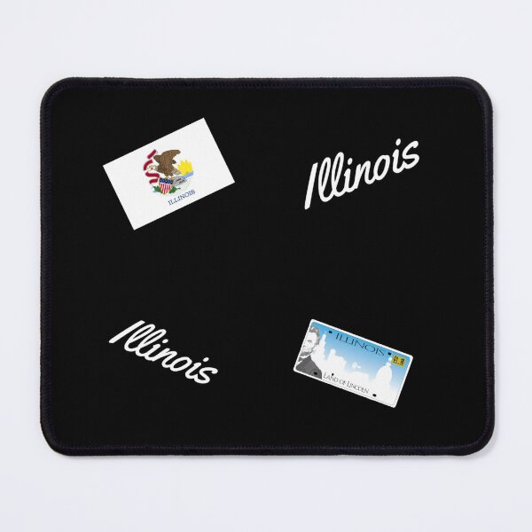 Item preview, Illinois DMV License Plate and State Flag Pattern designed and sold by Dude  Stuff.
