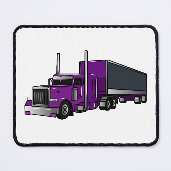 Item preview, Semi-trailer truck cartoon illustration designed and sold by Misscartoon.