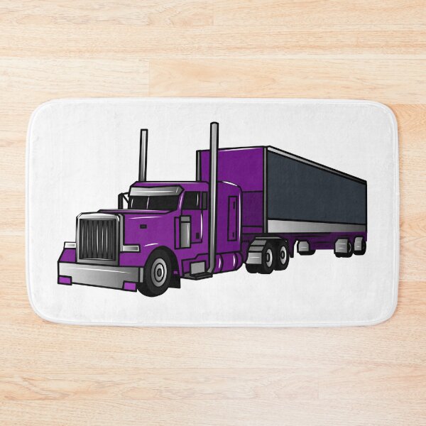 Item preview, Semi-trailer truck cartoon illustration designed and sold by Misscartoon.