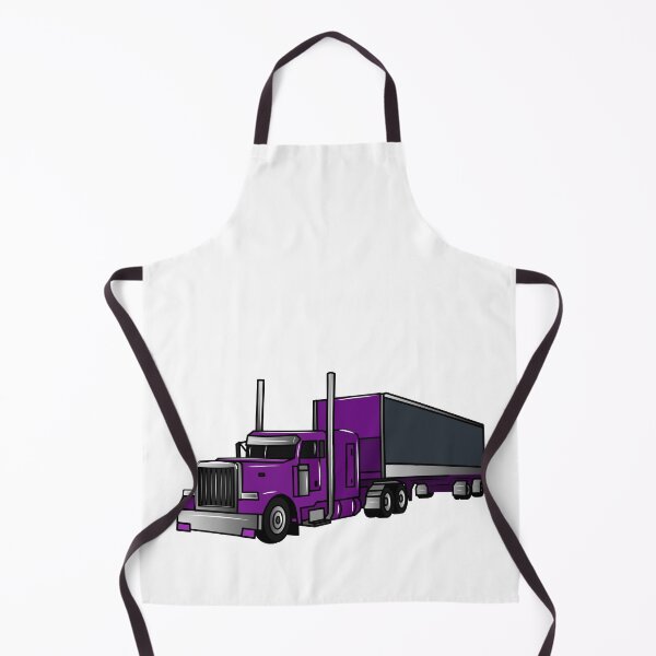 Item preview, Semi-trailer truck cartoon illustration designed and sold by Misscartoon.