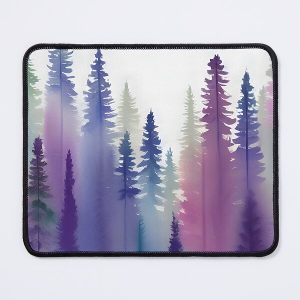 Item preview, Pine Tree watercolor landscape 5 designed and sold by Red Witch Art.