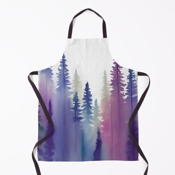 Item preview, Pine Tree watercolor landscape 5 designed and sold by Red Witch Art.