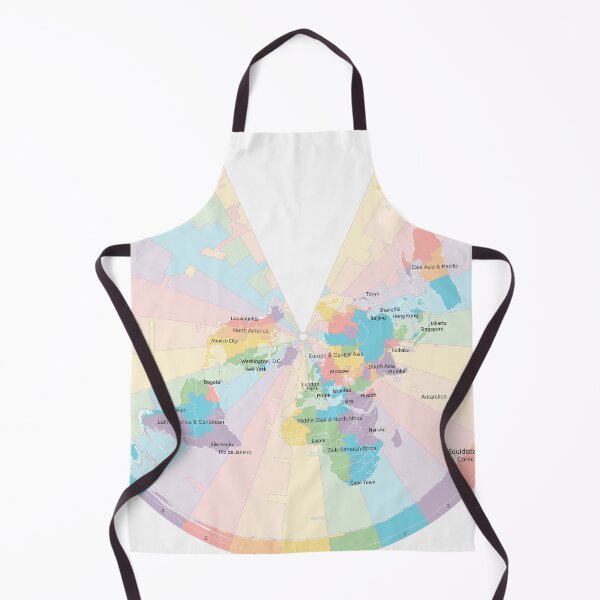 Item preview, Time Zones World Map - Equidistant Conic designed and sold by maptheclouds.