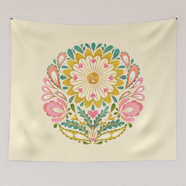 Item preview, Solar Folk-Art Mandala designed and sold by RebeccaFlaherty.