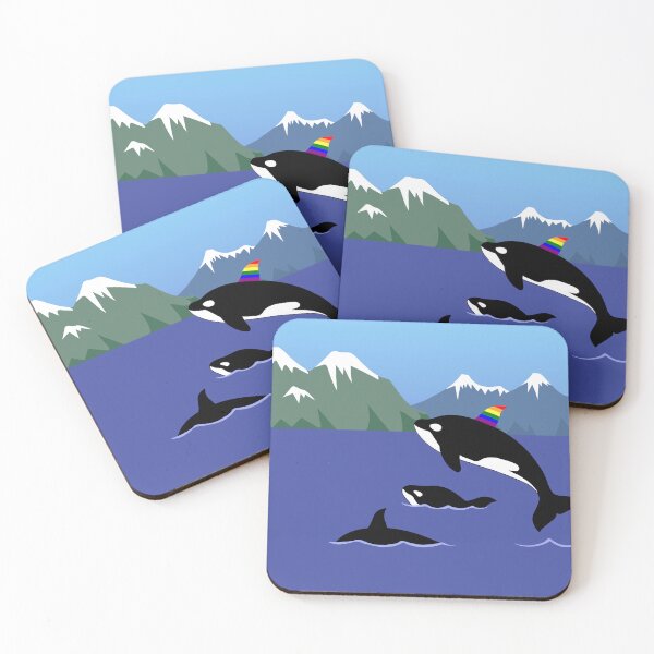 Item preview, Gay pride orca killer whale. Wildlife mammal nature concept. designed and sold by Nalidsa Sukprasert.