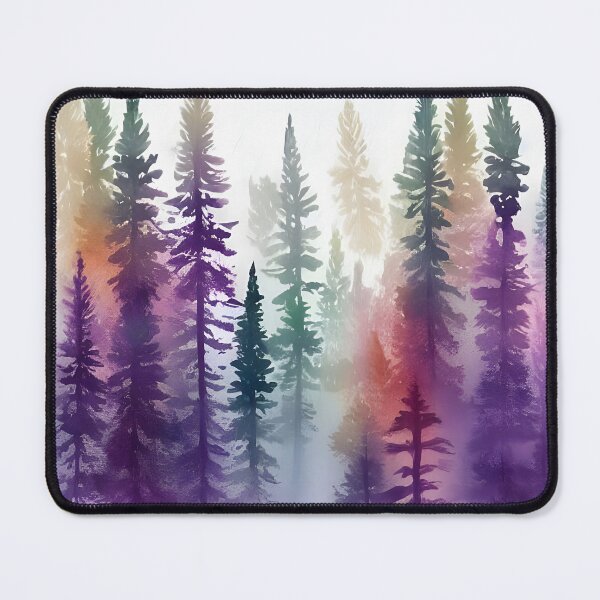 Item preview, Pine Tree watercolor landscape 6 designed and sold by Red Witch Art.