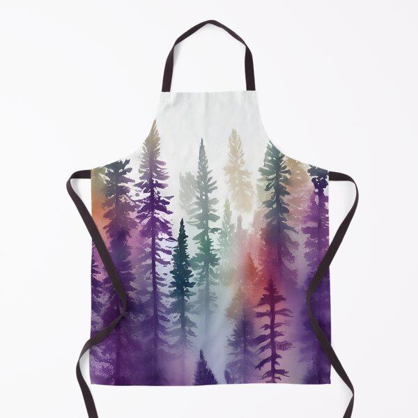 Item preview, Pine Tree watercolor landscape 6 designed and sold by Red Witch Art.
