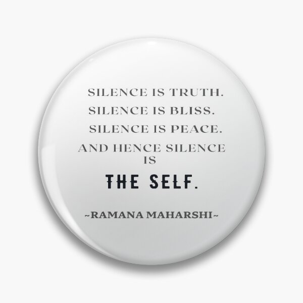 Item preview,   Ramana Maharshi spiritual quote on silence designed and sold by Ioana1.