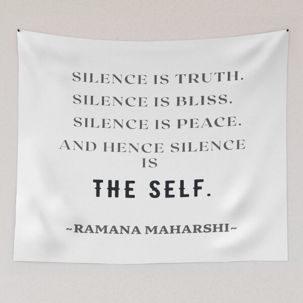 Item preview,   Ramana Maharshi spiritual quote on silence designed and sold by Ioana1.
