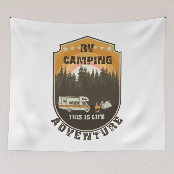 Item preview, RV Camping Life cita divertida vintage, divertido camping retro RV designed and sold by HomeCoquette.