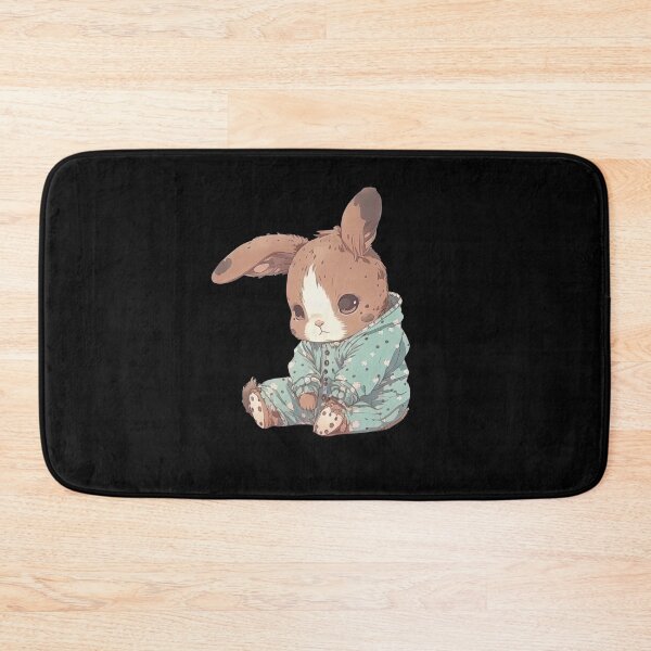 Item preview, Bunny wearing pyjamas sleepy ready for bedtime very cute pajamas designed and sold by AnimalArtPhotos.
