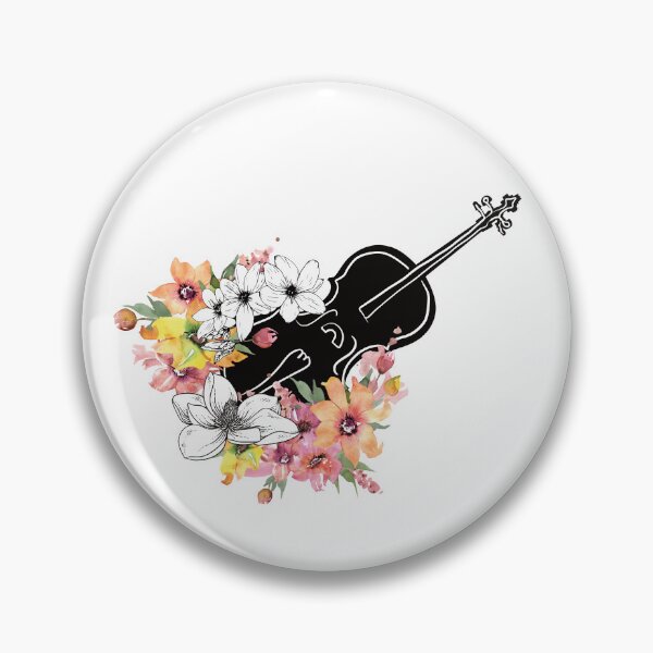 Item preview, cello with flowers designed and sold by piesdesignart.